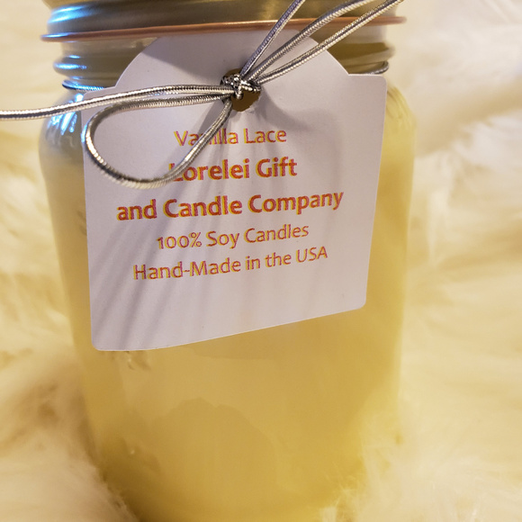 100% Soy Candle, Hand poured, 16 oz Mason Jar - Picture 2 of 5